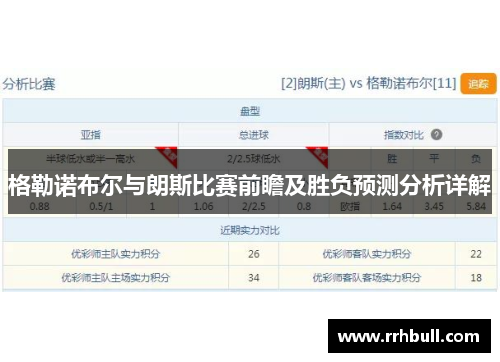 格勒诺布尔与朗斯比赛前瞻及胜负预测分析详解